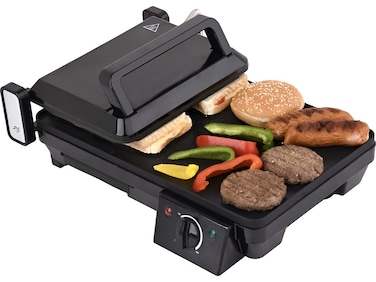 3-in-1 Multifunctional Table Grill, Breakfast Maker, Toaster for Omelette, Grill, Sandwich, Fry with Temperature Control &amp; Press &ndash; Versatile Kitchen Appliance for Easy Breakfast