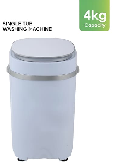 Mini Washing Machine 4kg Capacity, 15-Min Quick Wash, 2kg Spin Dry, Strong Pulsator, Heavy Duty Spinning Tub, Low Water Usage &amp; Quiet Operation, 240W