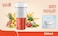 Portable Blender Juicer Bottle &ndash; 300ml Capacity, USB Rechargeable with 1200mAh Battery, Personal Smoothie Maker for Shakes &amp; Juice, Instant Mini Blender for Travel, Gym &amp; Kitchen Use
