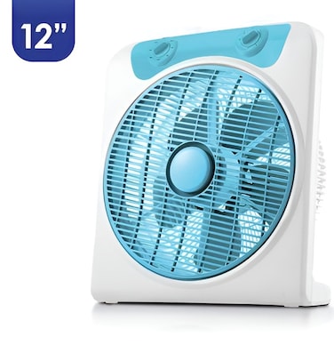 Table Fan 12 Inch&ndash; 45W Power, 5 Blade Design with 2 Knob Settings, 20-Min Timer, Swing Function, Carry Handle &ndash; Compact Desk Fan for Home, Office, Travel &amp; Summer Cooling Breeze