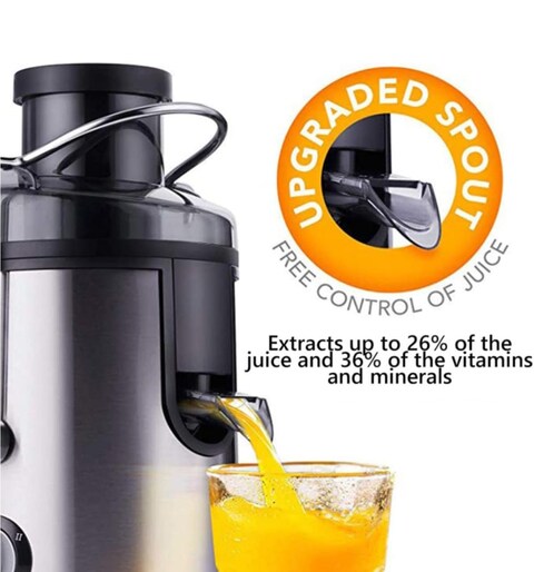 Silvonix Centrifugal Juicer Machine with Pulp Container   Slow Juicer Extractor Machine Powerful Motor, Multi-Function Juicer, With 75MM Wide Mouth