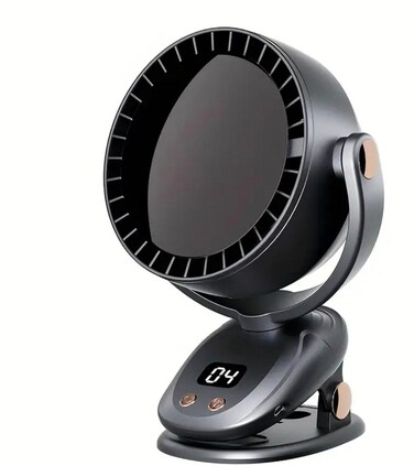 Bladeless Desk Fan &amp; Clip Fan with LED Display &ndash; 4-Speed Quiet Portable Air Circulator Fan, USB Rechargeable Mini Cooling Fan with Adjustable Tilt for Office, Home, Bedroom, Dorm