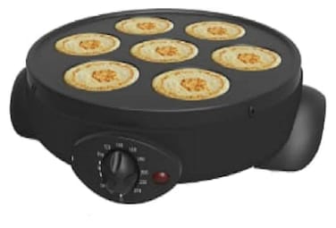 Applianco Electric Mini Pancake and Crepe Maker Non-Stick Griddle with Auto Temperature Control Compact Breakfast Machine for Fluffy Pancakes, Crepes, Eggs, and More