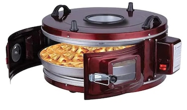 Round Toaster Oven for Home &ndash; Multifunction Electric Oven for Roasting, Baking, Broiling, Cake Making  Timer &amp; Temperature Control