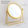 Iron Tabletop Makeup Mirror with 360&deg; Swivel &ndash; Golden Desktop Vanity Mirror with Stable Stand &ndash; Stylish Dressing Mirror for Bedroom, Bathroom &amp; Makeup Table