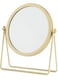 Iron Tabletop Makeup Mirror with 360&deg; Swivel &ndash; Golden Desktop Vanity Mirror with Stable Stand &ndash; Stylish Dressing Mirror for Bedroom, Bathroom &amp; Makeup Table