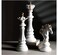 Chess Statues Set of 3 &ndash; King Queen Knight Resin Sculptures &ndash; Elegant Modern Decorative Chess Pieces for Home, Office, Living Room, Desk, Bookshelf Decor