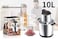 Heavy Duty Food Chopper Mincer Grinder with 10L Large Capacity Electric Meat Grinder with 2 Grind Speeds &ndash; Stainless Steel  Blades Powerful Food Processor for Meat, Vegetables