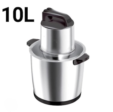 Heavy Duty Food Chopper Mincer Grinder with 10L Large Capacity Electric Meat Grinder with 2 Grind Speeds &ndash; Stainless Steel  Blades Powerful Food Processor for Meat, Vegetables