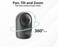 Compact Full HD Pan and Tilt Wi-Fi Camera, Auto Motion Tracking Works With Google Assistant And Alexa, Surveillance Camera, Mini CC Camera Black