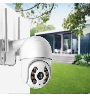 Security Outdoor Camera, Wireless CCTV Camera with 360&deg; View, Built-in Spotlights &amp; Smart Siren, Motion Detection, Night Vision, Weatherproof, Home Surveillance System