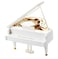 Elegant White Piano Music Box with Golden Accents &ndash; Classical Vintage Design   Wind-Up Musical Jewelry Box   Decorative Piano Miniature for Home Decor, Gift