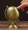 synthetic Vintage Metal World Globe – Decorative Golden Desk Globe with Fine Polish, Elegant Antique Look for Office, Home, Study, or Library – Classic World Map Globe for Decoration and Gift