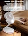 Portable Rechargeable Fan with 180&deg; Rotation, Quiet Operation, Multi-Angle Adjustment, 3000mAh Battery &ndash; USB Mini Desk Fan for Sleeping, Studying, Camping &amp; Travel
