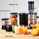 4 in 1 Slow Juicer Extractor Machine with Powerful Motor &ndash; Cold Press Juicer, Blender, Citrus Press &amp; Food Processor &ndash; Multi-Function Juicer for Fruits, Vegetables