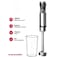 Hand Blender 1200W &ndash; Heavy Duty Stick Blender with Adjustable Speed, Titanium Blade, LED Light &amp; 800ml Measuring Cup &ndash; Powerful Handheld Blender