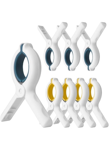 8 Pack Beach Towel Clips, Heavy Duty Laundry Clips Towel Holder Clips for Clothes