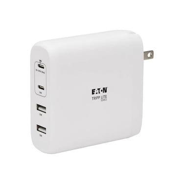 Tripp Lite USB C Wall Charger 4 Port Compact 100W PD3.0 - White (International Version)