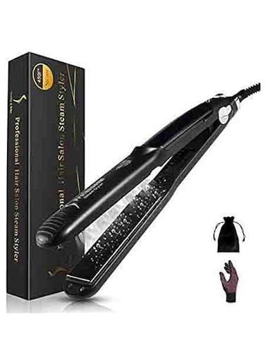 Joyevic Steam Hair Straightenerprofessional steam flat iron Iron with Anti-Static Technology and Digital Controls Suitable for All Hair Types