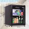 40L Glass Door Absorption Minibar, Zero Noise Room Beverage Cooler, Made in T&uuml;rkiye, RMB-40A (All Black Edition)