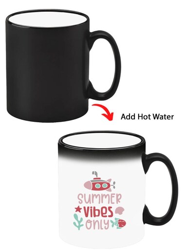 Color Changing Heat Sensitive Ceramic Mug, Image Revealed When HOT Liquid is Added! Summer vibes only