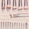 Young Glam Essentials Makeup Brush Set 18 Pcs with Blending Eyeshadow Brushes, Powder Brushes, Angled Brushes with Black Travel Case