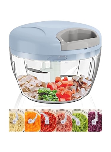 U/D Onion Chopper Manual Onion Cutter with Pulley Small Onion Chopper Mini Multi Chopper Kitchen Universal Chopper for Vegetables, Fruit, Nuts, Garlic (500 ml)