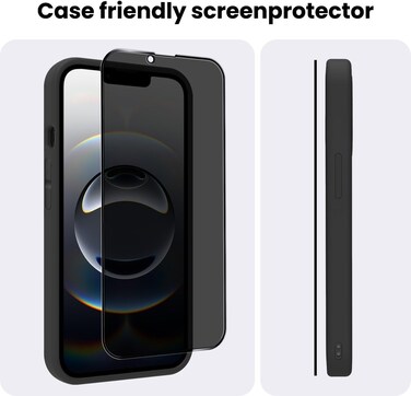 Iphone 16E Screen Protector, Full Glue, Bubble Free, Anti-Scratch, Anti-Fingerprint, 9H Hardness 3D Curved Edge Tempered Glass Screen Protector for Iphone 16e 2025 (5D Privacy)