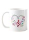 Piece Music Notes Printed Mug White/Red/Blue