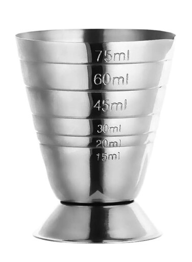 1 Pieces Tainless Steel Cocktail Jigger Measuring Cup Three Scales Coffee Measuring Jigger