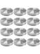 Vknic Stainless Steel Mason Jar Lids Storage Caps with Silicone Seals for Regular Mouth Size Jars Polished Surface Reusable and Leak Proof Pack of 12 (12-Pack Regular Mouth stainless steel)