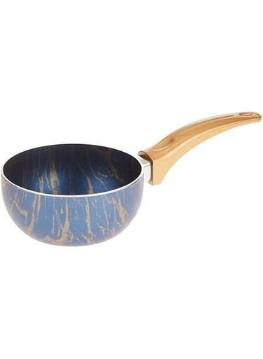 ACAR HOME 12Cm Ovel Marbel Desigen To Kacerol Pattern By Turkey - Gold And Blue