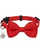 Gyapet Cat Collar with Bow Tie Bell Breakaway Kitten Small Pet Safety Solid Wedding Basic Pure Color Suede Soft Adjustable [1pc] Red