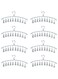 Multi Clip Drying Rack,Laundry Drying Racks with 10 Clips,Sock Dryer with Clips,Stainless Steel Drying Rack,Hanging Drying Rack for Drying Socks,Bras,Towel,Underwear,Baby Clothes,Grey (8pc)