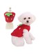 2 Packs Dog Cat Clothes,Winter Warm Fleece Puppy Pet Clothes Sweater Shirt Vest for Mini Newborn Extra Small Dogs (Big Red Strawberry, 2XS)