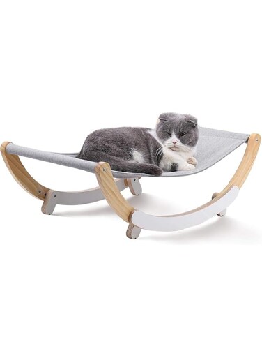 MDINC Cat Hammock - New Moon Cat Swing Chair, Kitty Hammock Bed, Cat Furniture for Your Small to Medium Size Cat or Toy Dog