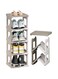 Diylove Collapsible Shoe Rack - 5/7 Tier Shoe Storage and Organisation for Entryway, Assembly-free Shoe Shelf, Space-Saving Shoe Stand, Small Shoe Cabinet for Closet Hallway Dorm (5-Tier)
