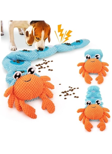 AWOOF Dog Snuffle Toy, Interactive Dog Toys for Boredom,Hermit Crab Shape Squeaky Dog Chew Toys for Small Medium Dogs Release Stress, Snuffle Toys for Puzzle &amp; Natural Foraging Instinct Training