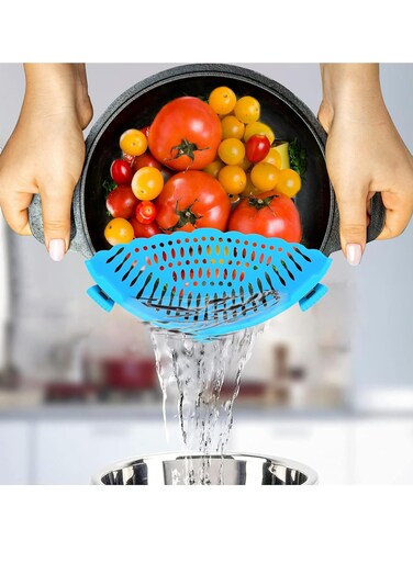 Clip on Strainer Silicone Food Strainers Pasta Strainer Fit All Pots and Pans