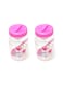 Plastic Food Storage Containers with Spoon for Kitchen Barni 2 Pc Set Pink 3000ml