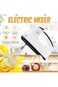 Electric Hand Mixer with 5 Speed Settings &ndash; Lightweight Egg Beater, Cream Whipper &amp; Dough M