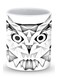 Premium Poly Owl Designer Mug Grey/White