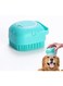 Doter Dog Bath Brush, Soft Silicone Rubber Dog Grooming Brush Pet Massage Brush Shampoo Dispenserfor Short Long Haired Dogs and Cats Washing Shower(blue)