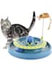 Nyganmelloz Cat Toys, Cat Interactive Turbo Track Ball Toys Catch The Mouse Exercise Scratcher Roller Turntable Kitten Sway Toy Mental Physical Exercise Amusement Pet Supplies blue