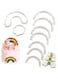 9 Pcs Rainbow With Clouds Cookie Fondant Cutter Cake Decorating Sugarcraft Bakeware Tool- Ohm