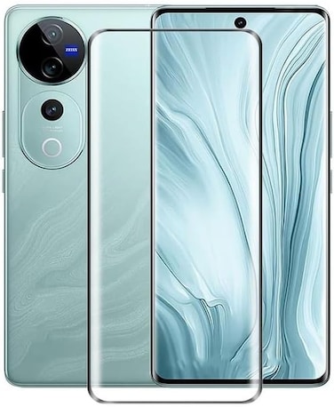 Vivo V40 Screen Protector, Vivo V40 Pro Tempered Glass [Full Adhesive][Full Coverage] [Bubble-Free] [Anti Scratch] HD Clear High Responsive Screen Protector for Vivo V40/Vivo V40 Pro 5D Black