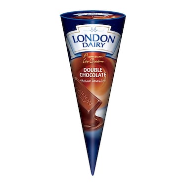 London Dairy Double Chocolate Ice Cream Cone, 120ml