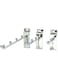 Robustline Chrome Plated Slide Board Ball Type Straight Assorted Slat Wall Display Hooks for Panel, Single Rod Heavy Duty Metal Slat Wall Hooks (10 Ball)
