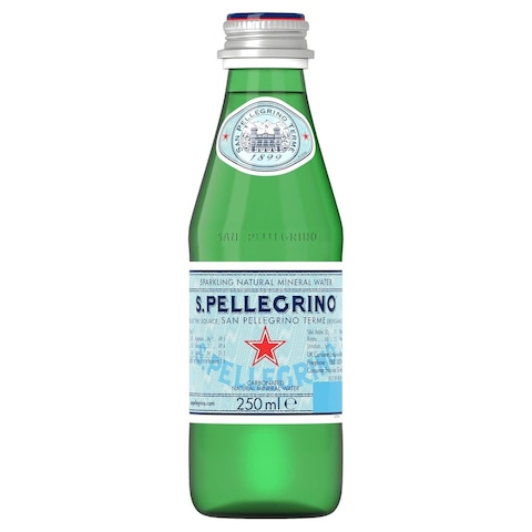 San Pellegrino Sparkling Natural Mineral Water 250ml Pack of 6