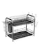 2-Tier Dish Drying Rack Black 43x14.5x25cm
